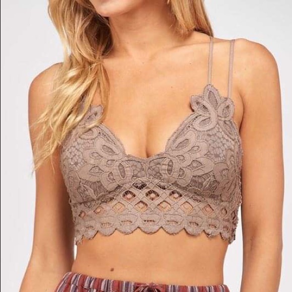 The House Of Gentry Other - All sizes RESTOCKED!✨Mocha Scalloped Lace Bralette
